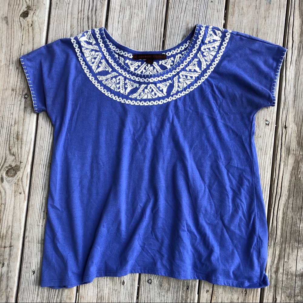 Anthropologie Embroidered Shirt